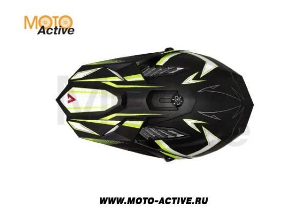 Шлем (кроссовый) ATAKI SC-16 Rift Hi-Vis, желтый/черный матовый